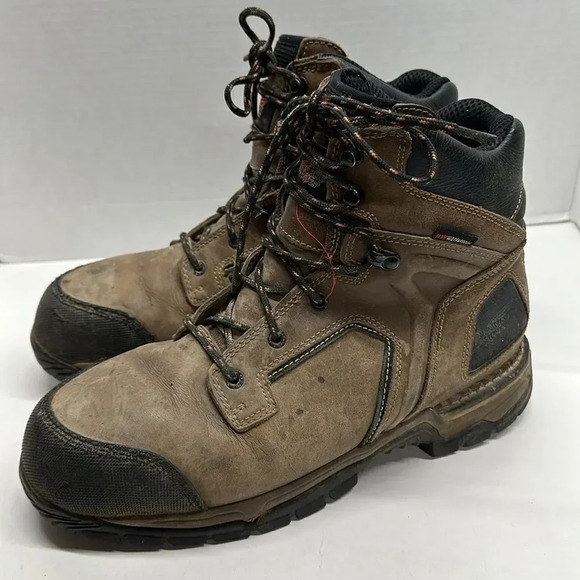 Red Wing Boots Steel Toe Boot Work Shoes Lace Up Waterproof Brown Mens Size 10 D - Picture 6 of 12